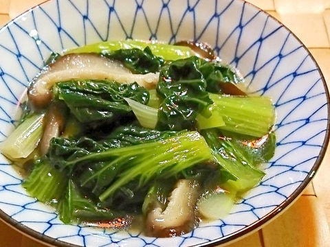ターサイと椎茸の煮びたし